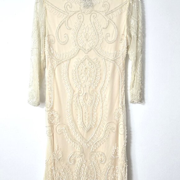 Pisarro Nights Beaded Cocktail/ Wedding/Holiday  Dress Size 6 - Picture 4 of 15